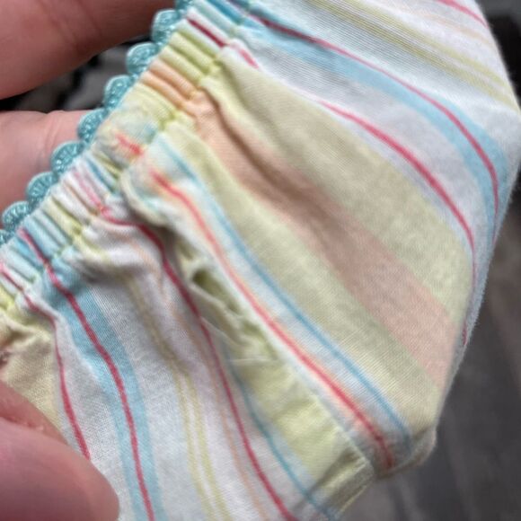 Vintage Victoria’s Secret Striped Capri Pajama Pants Small Yellow Blue Pink - Picture 11 of 12